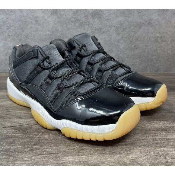 Nike Air Jordan 11 Retro Low Barons Shoes Black 580521 Boys Size